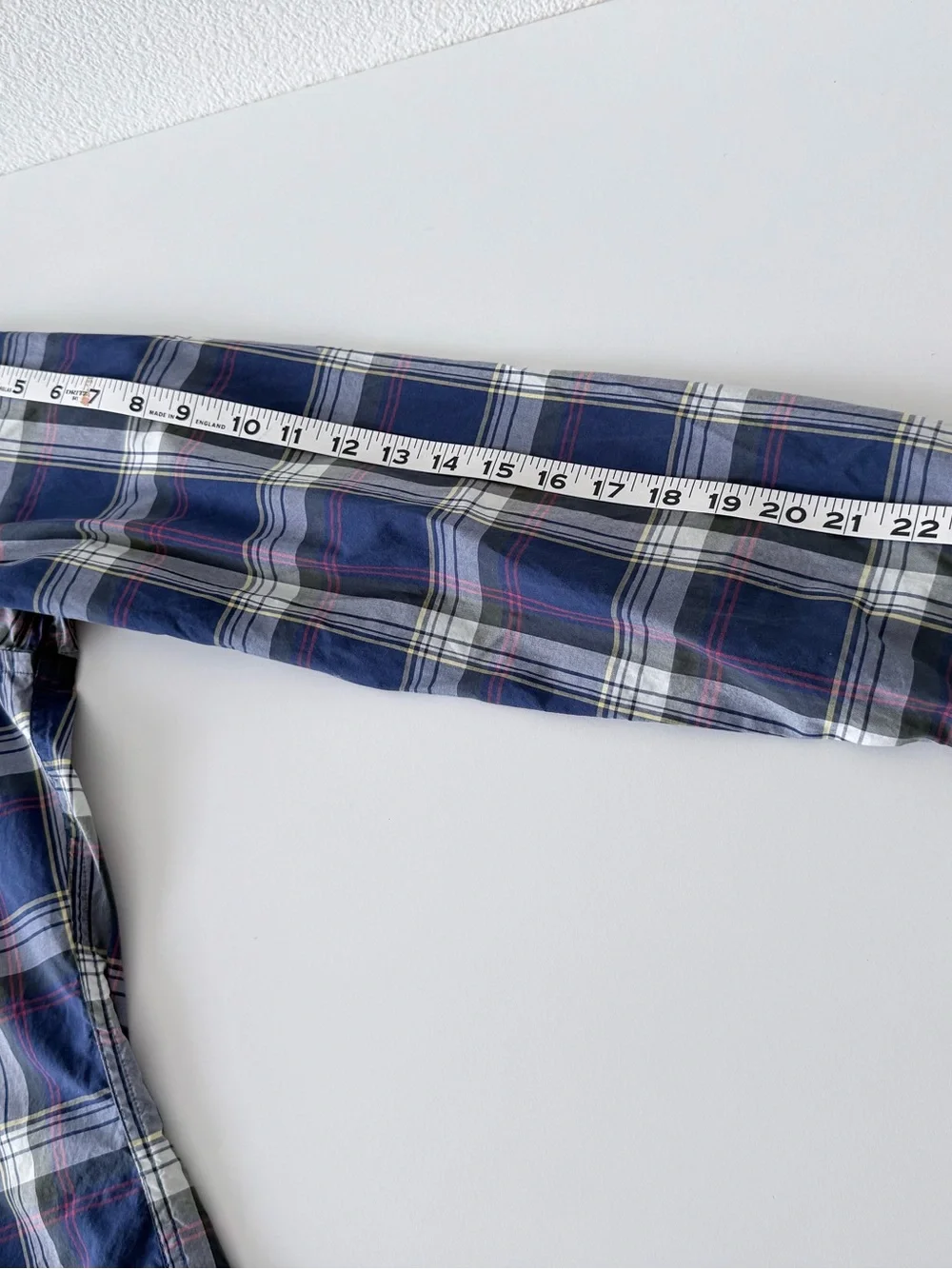 J. Crew Tartan Plaid Button Down Shirt Men's XL Blue Cotton-Long Sleeve